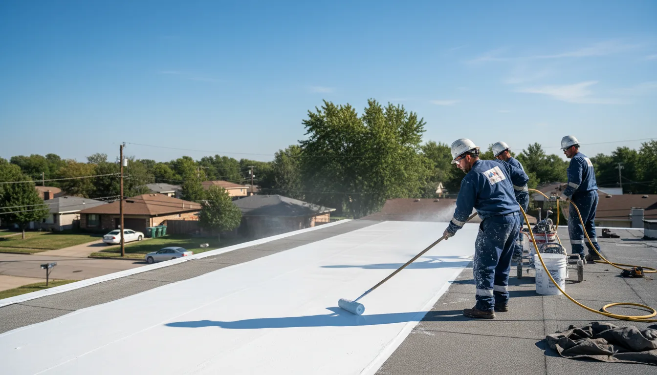 Commercial roof coating in Looneyville, WV near me
